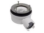 Bonde extra-plate horizontale, Hauteur : 5 cm, Sortie horizontale Ø 40 mm, pour receveur de douche de type italienne, siphoïde avec perçage Ø 90.